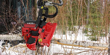 H425X harvester head - profile view