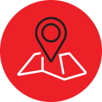 map with pin marker